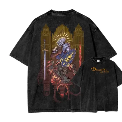 DARK SOULS Unisex Fit Washed T-Shirt 2502011056