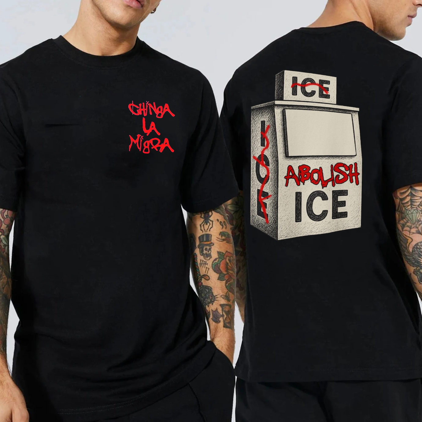 Abolish Ice Machine - Chinga La Migra Unisex T-shirt/Crewneck/Hoodie