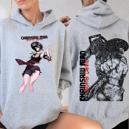Zere x Denji Chainsaw Man Anime Double Printed Vintage T-shirt/Crewneck/Hoodie