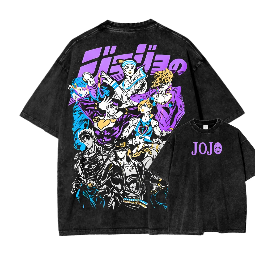 Jojo's Bizarre Adventure Unisex Fit Washed T-Shirt 2503003253