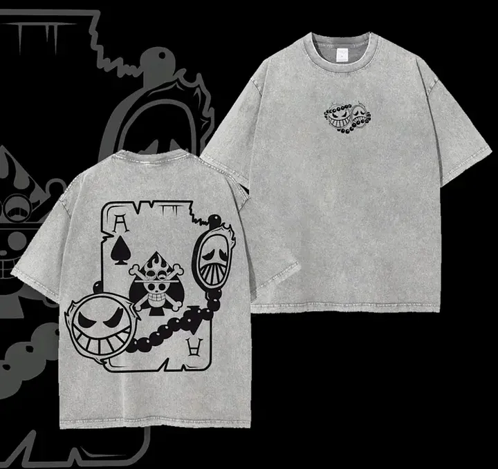 One Piece Ace Printed Unisex Washed T-Shirt