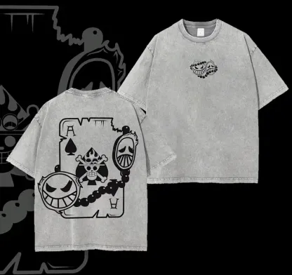 One Piece Ace Printed Unisex Washed T-Shirt