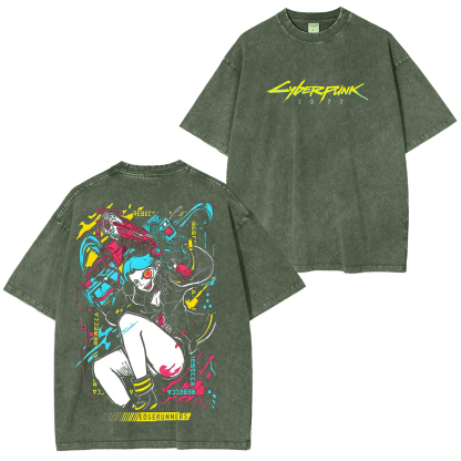 Rebeca Printed Unisex Washed T-Shirt