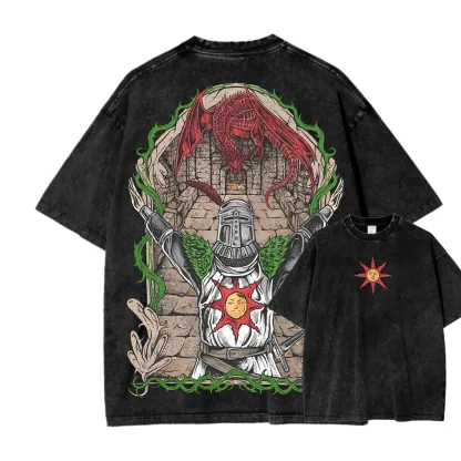 Dark Souls Unisex Fit Washed T-Shirt 2506018907
