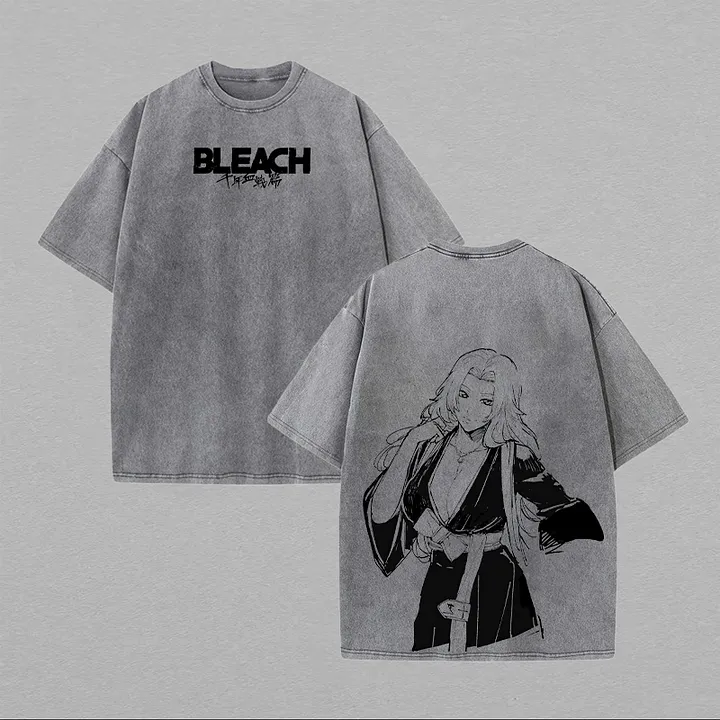 Bleach Rangiku Matsumoto Printed Unisex Washed T-Shirt