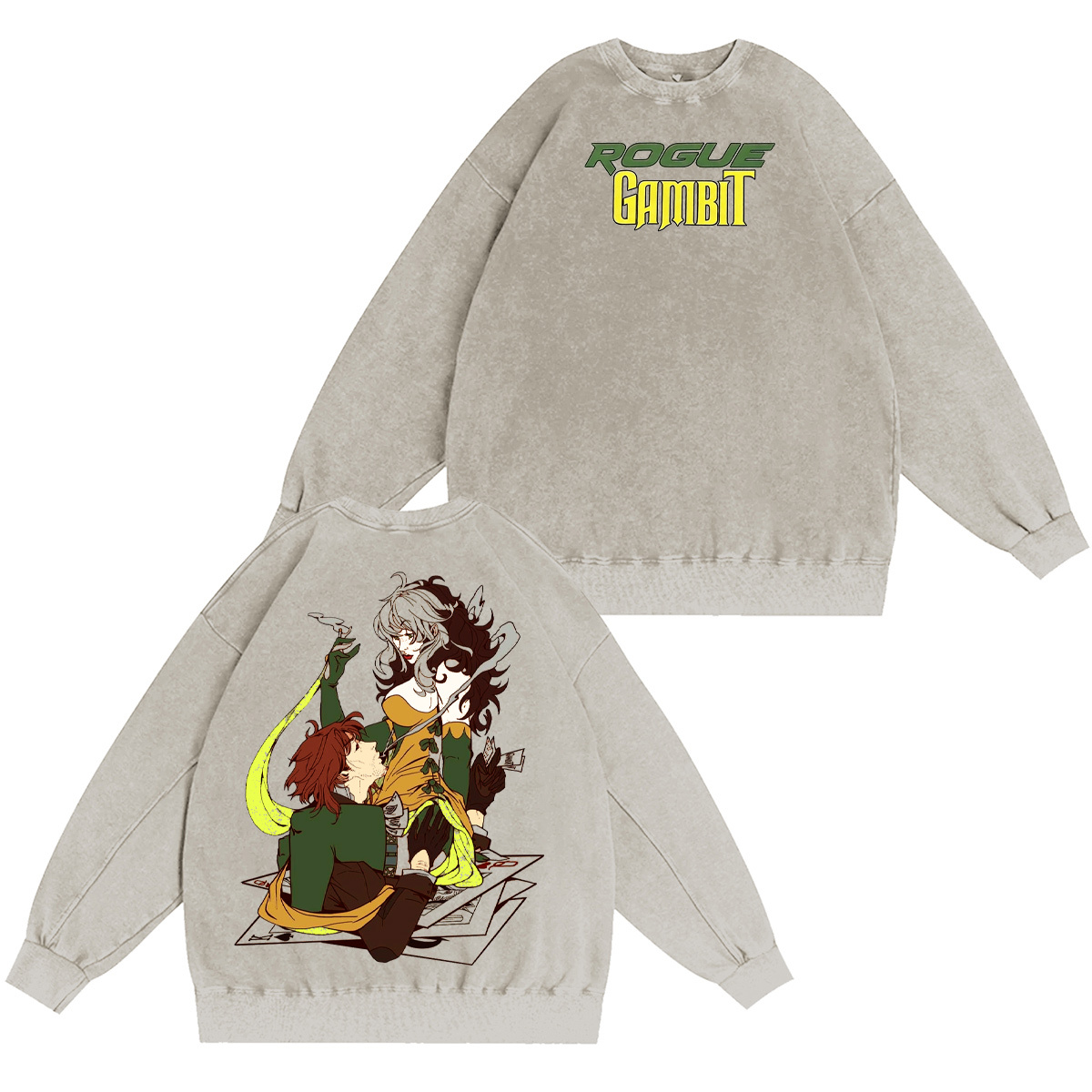 Rogue x Gambit Washed T-shirt/Crewneck/Hoodie