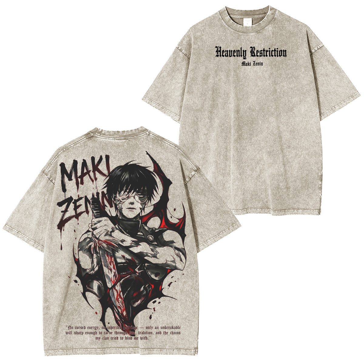Maki Zenin Jujutsu Kaisen Washed T-shirt/Crewneck/Hoodie