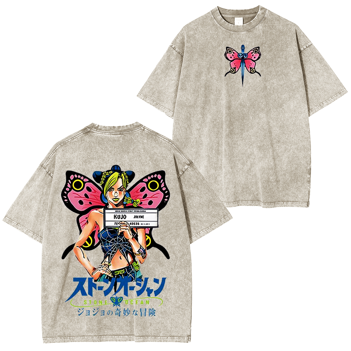 Hot Anime Jojo Bizarre Adventure Vintage Washed T-shirt/Crewneck/Hoodie