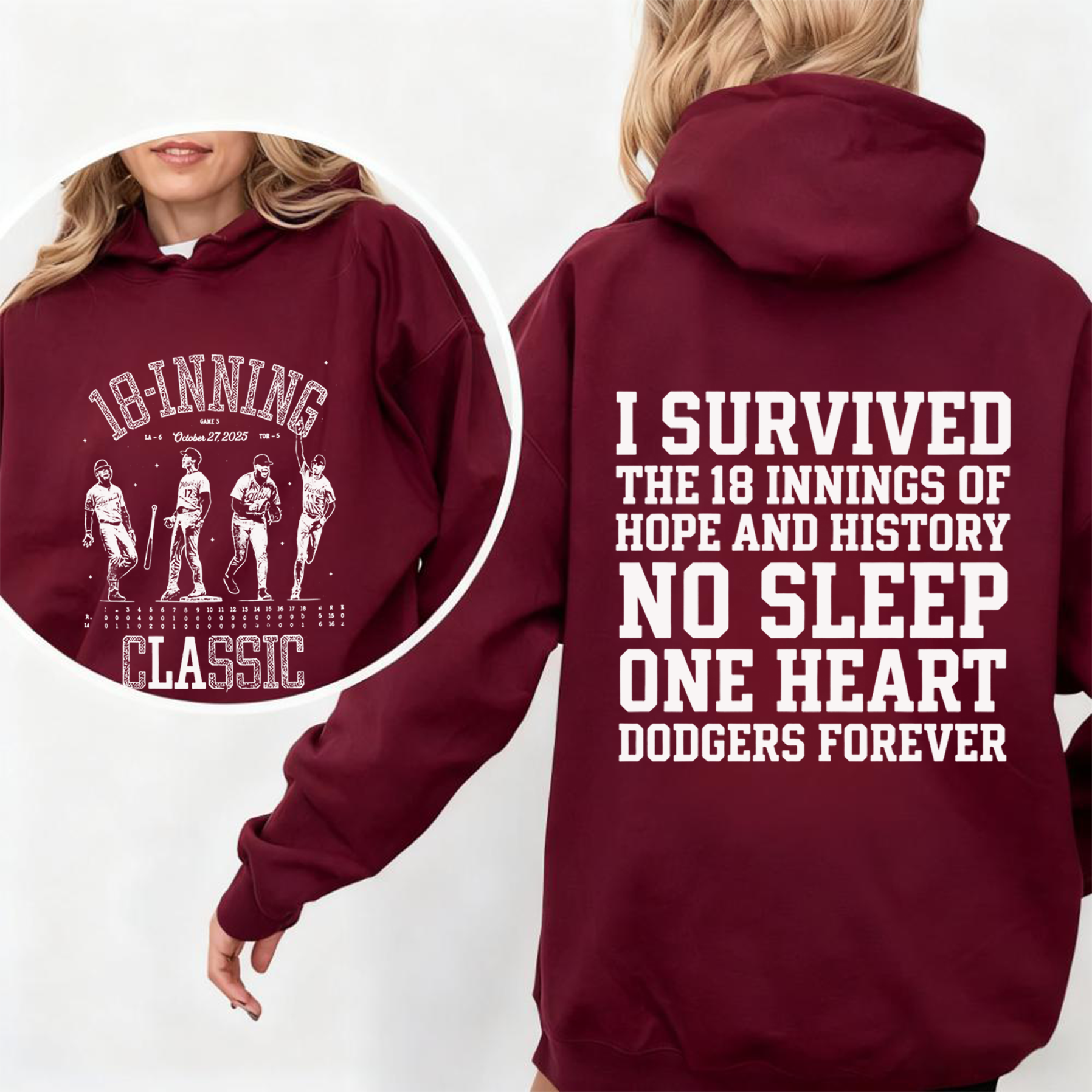 Los Angeles Dodgers 18-Inning Classic Unisex T-shirt/Crewneck/Hoodie