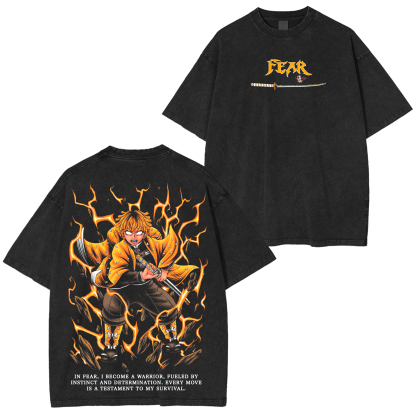 Zenitsu X Fear – Demon Slayer Oversize T-shirt