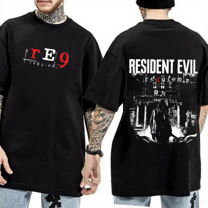 Resident Evil Requiem – Vintage Distressed Leon Kennedy Fan Oversized T-shirt/Crewneck/Hoodie