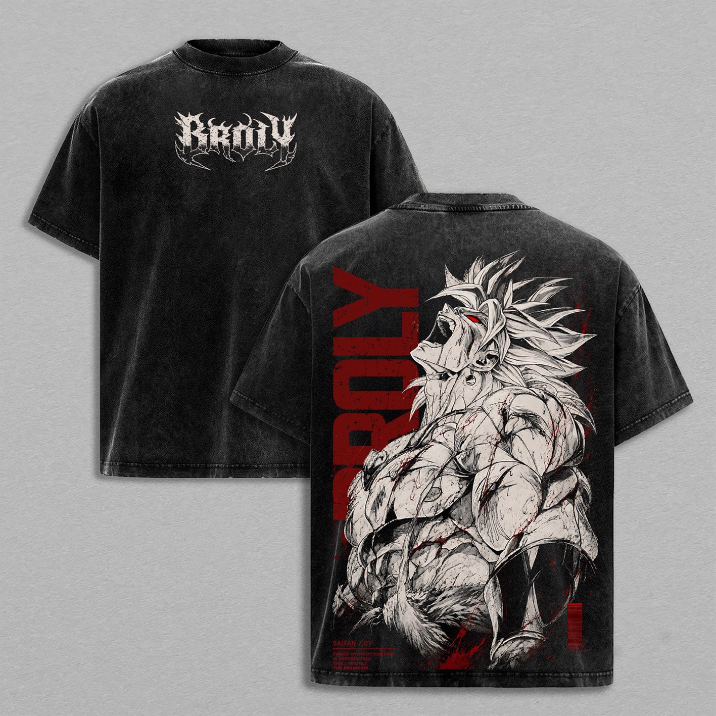 Broly Dragon Ball Vintage  Unisex Washed T-shirt/Crewneck/Hoodie