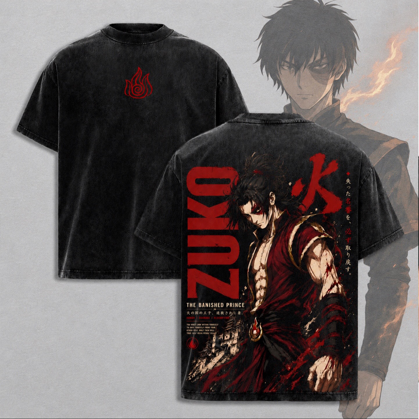 Zuko Avatar The Last Airbender Oversized T-shirt/Crewneck/Hoodie