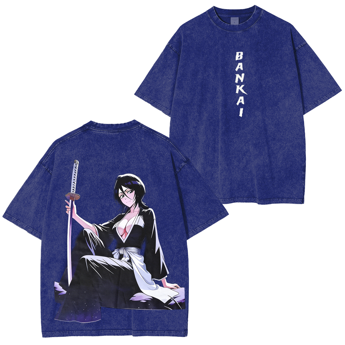 Playera Vintage Lavada Anime Bleach Unisex  Washed T-Shirt/Hoodie/Pullover Sweatshirt
