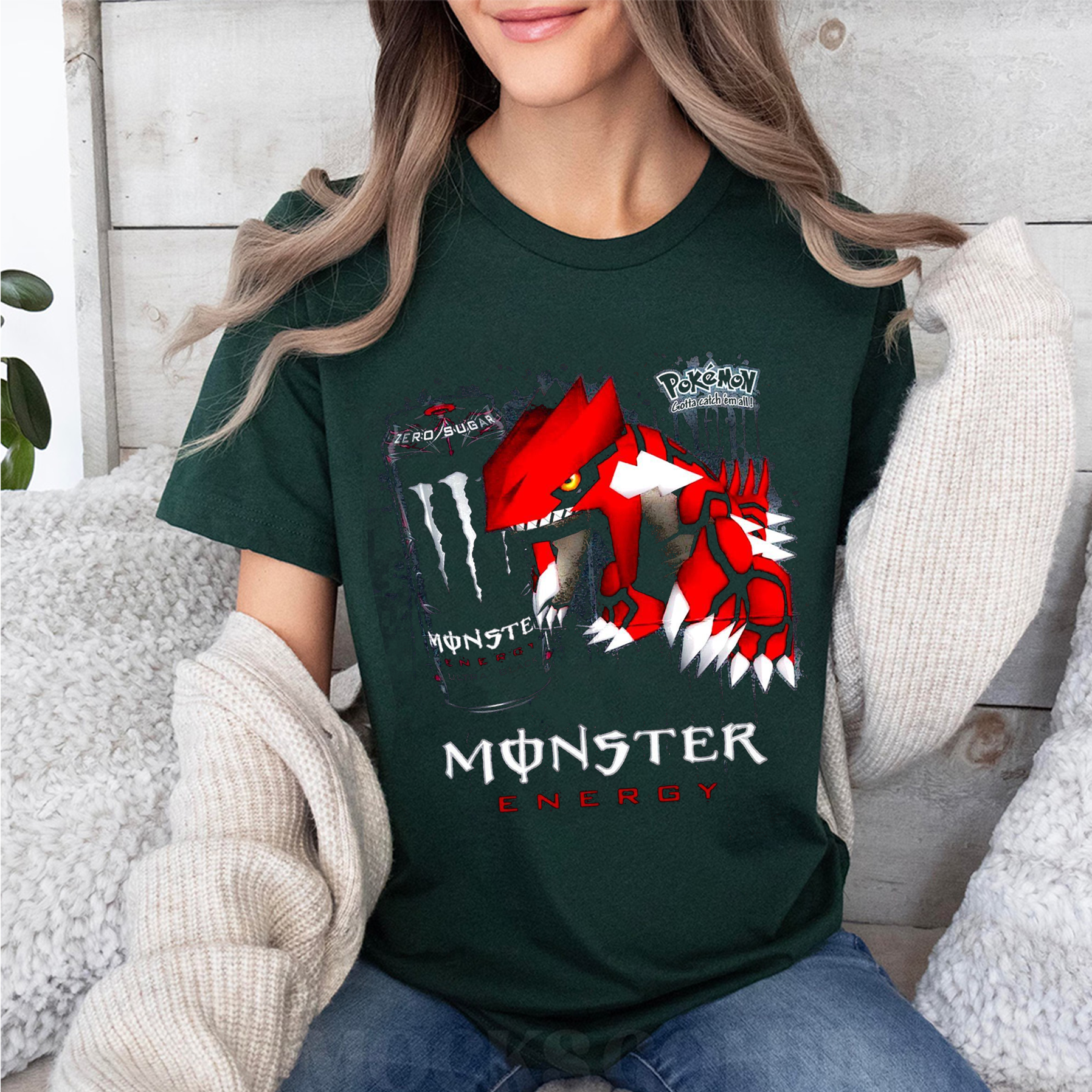 Pokémon Groudon x Monster Energy Oversized T-shirt/Crewneck/Hoodie
