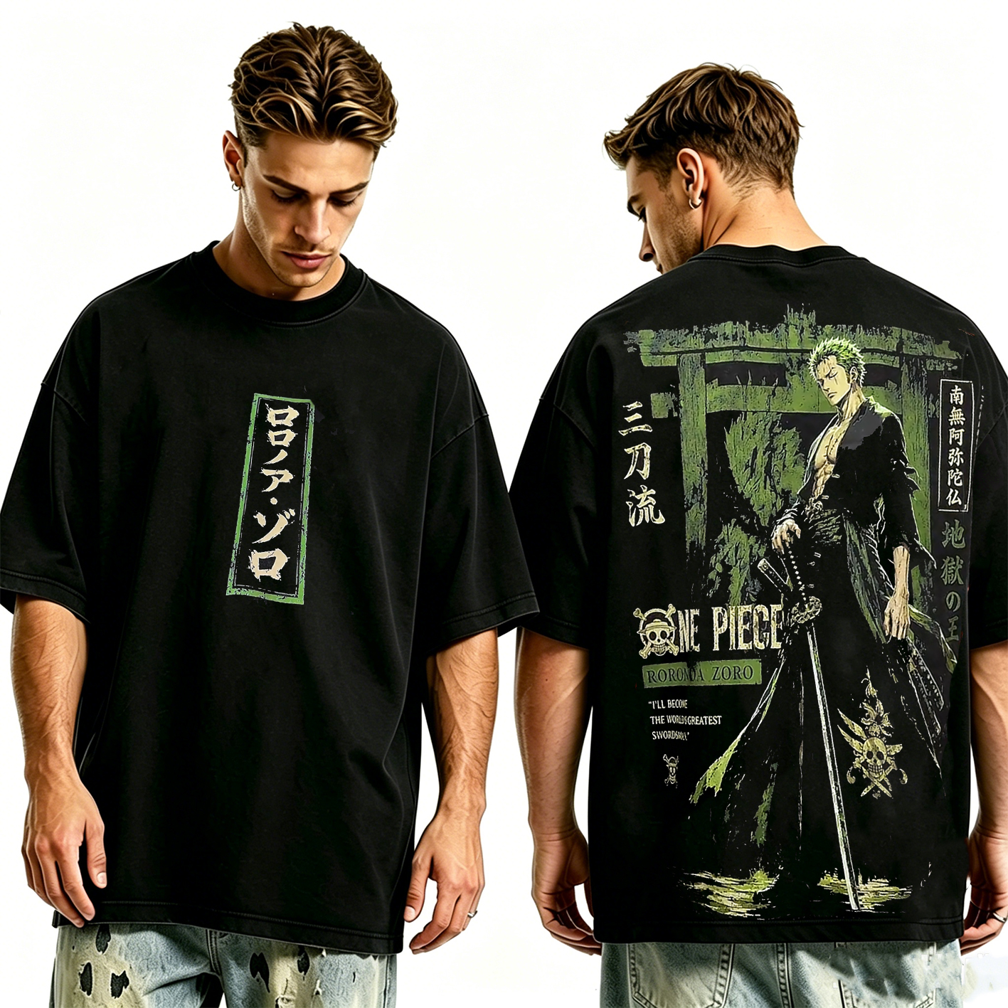 Zoro One Piece Anime Oversized T-shirt/Crewneck/Hoodie