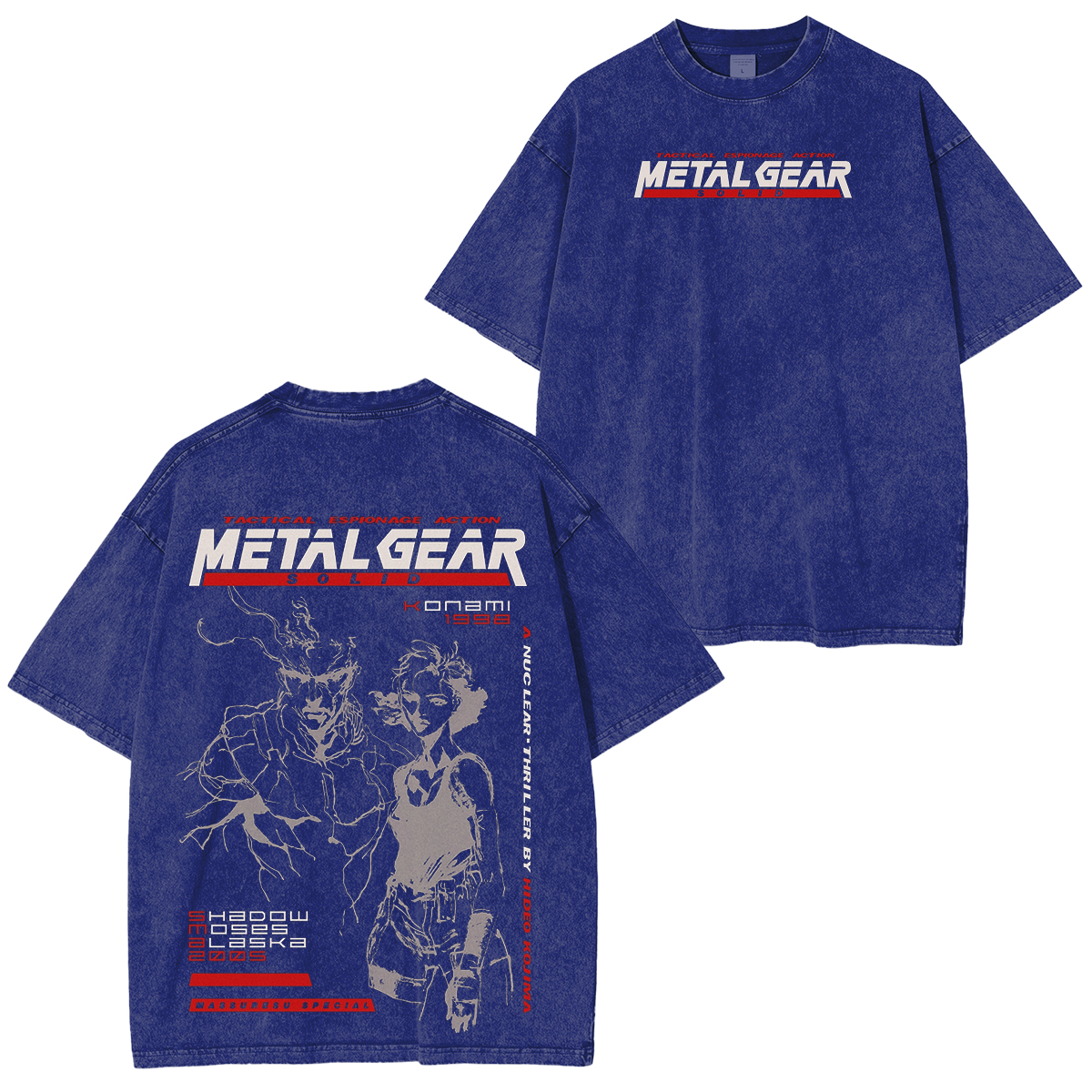 Metal Gear Solid Tactical Espionage Action Vintage Unisex Washed T-Shirt