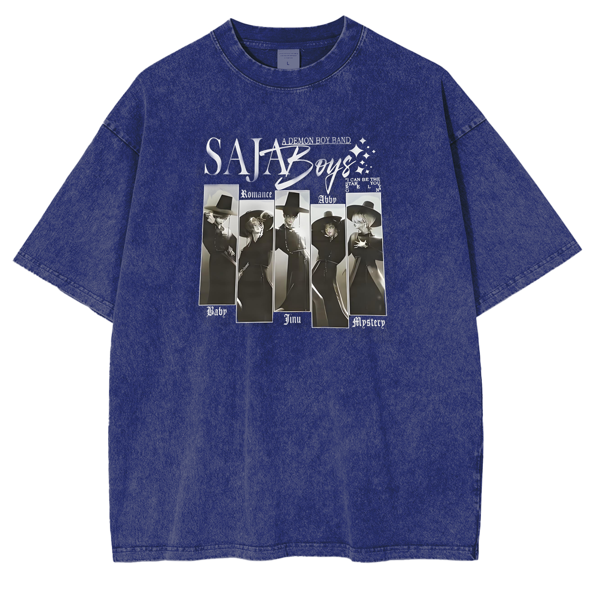 Kpop Demon Hunters Saja Boys Vintage Unisex Washed T-Shirt