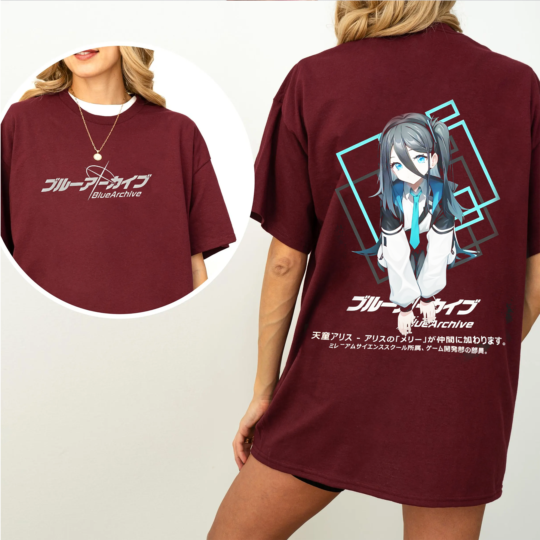 Kaos Game Anime Blue Archive Arisu Unisex Shirt/Crewneck/Hoodie
