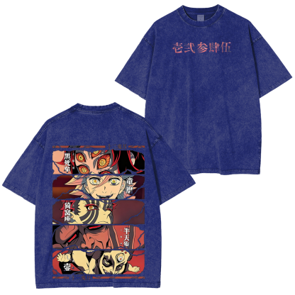 Demon slayer Oversized  Washed  Vintage T-Shirt