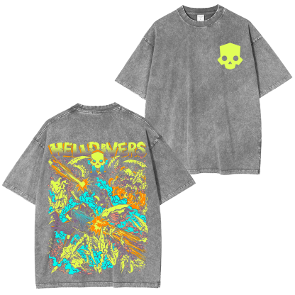 Helldivers 2 Vintage Unisex Washed T-Shirt