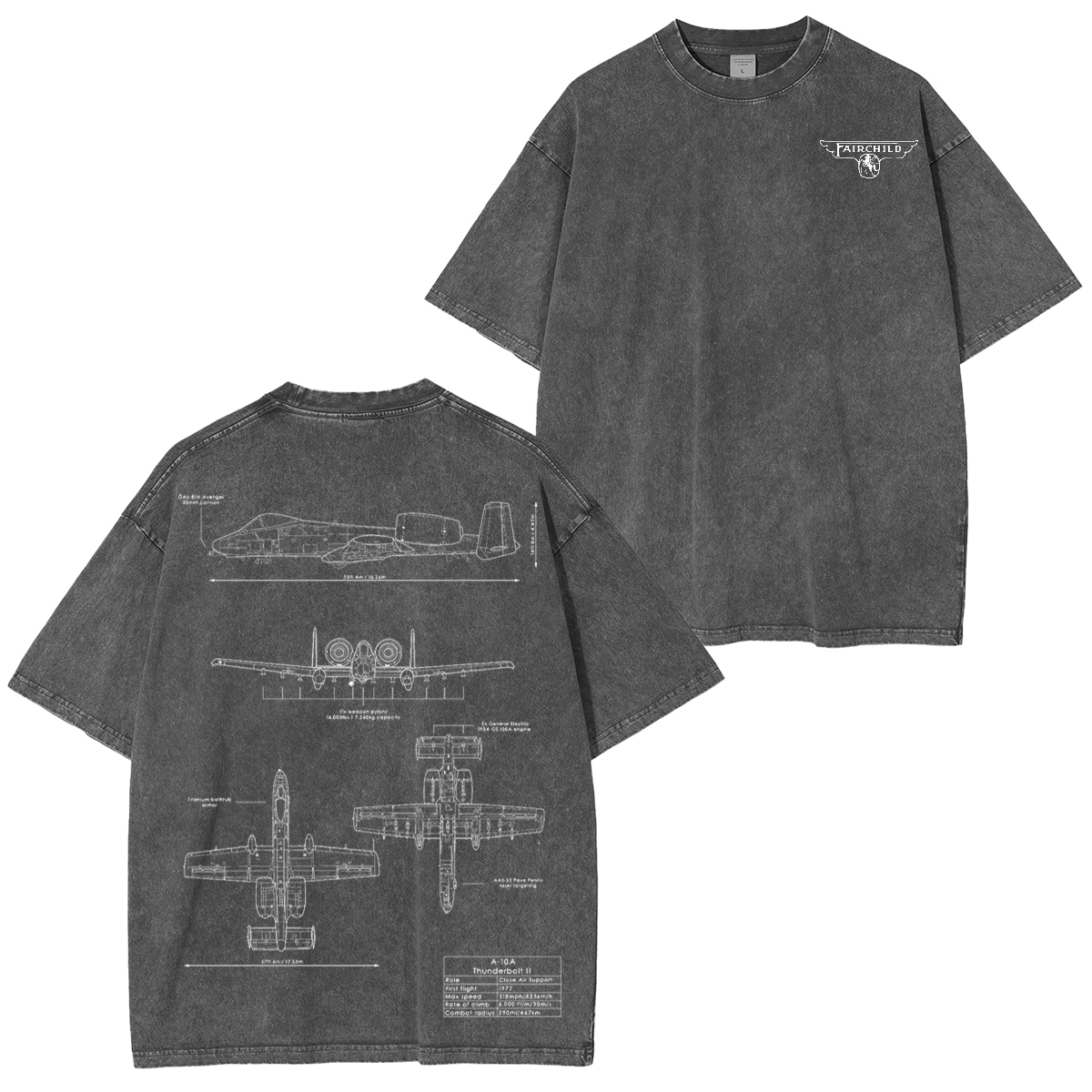 Fairchild-Republic A-10 Thunderbolt II Washed T-shirt/Crewneck/Hoodie