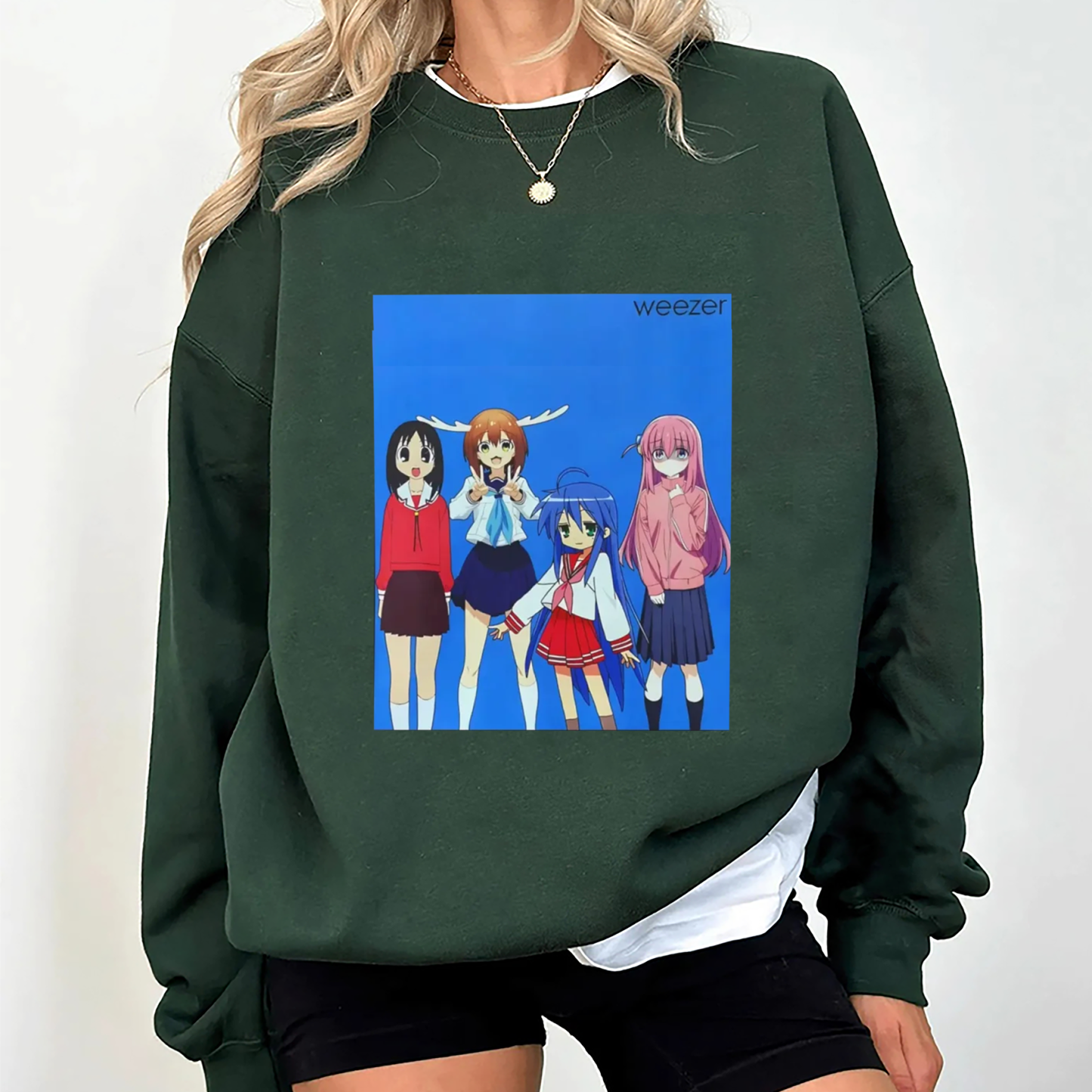 Weezer Nokotan Bocchi Osaka Konata Izumi Unisex Shirt/Crewneck/Hoodie