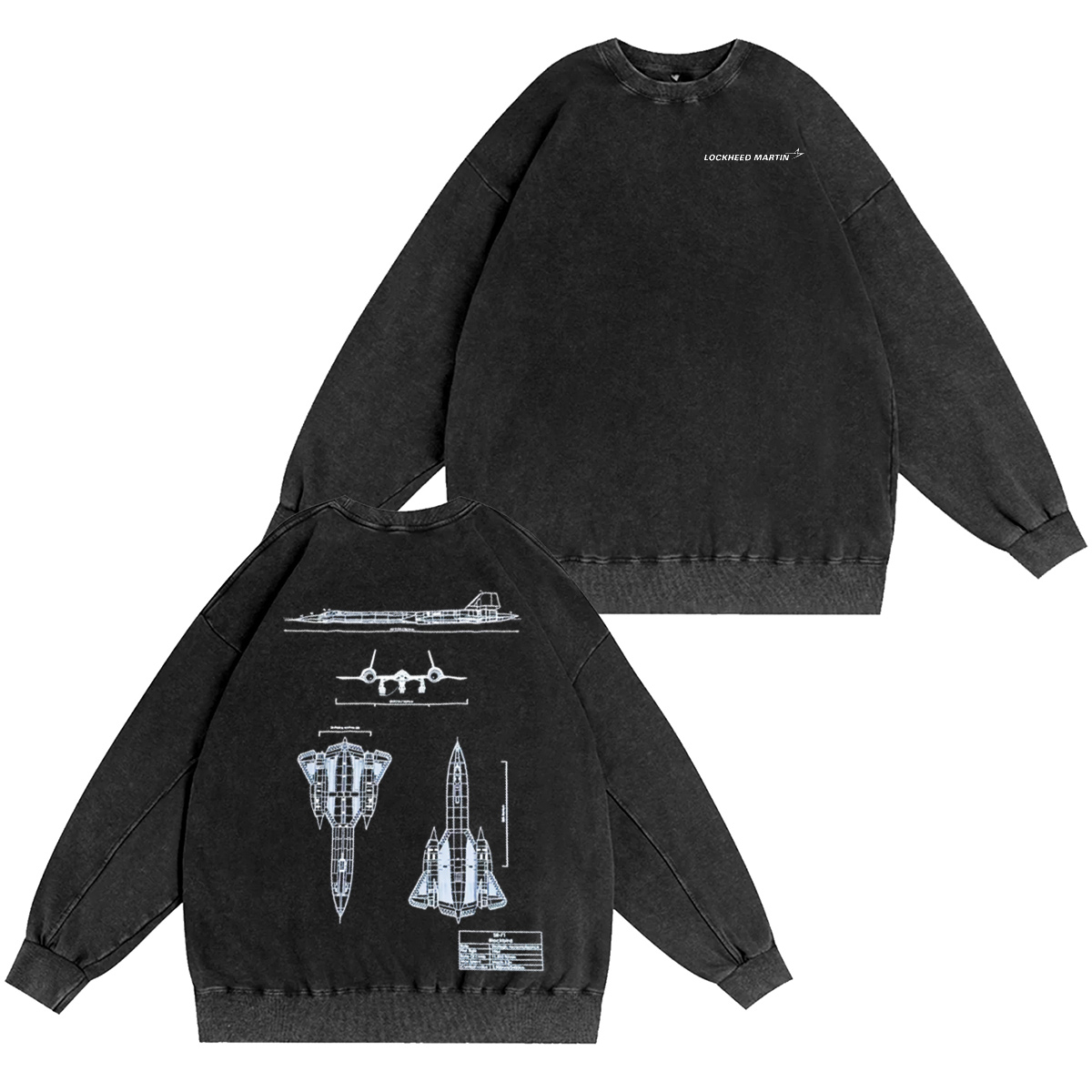 SR-71 Oversized Washed T-shirt/Crewneck/Hoodie