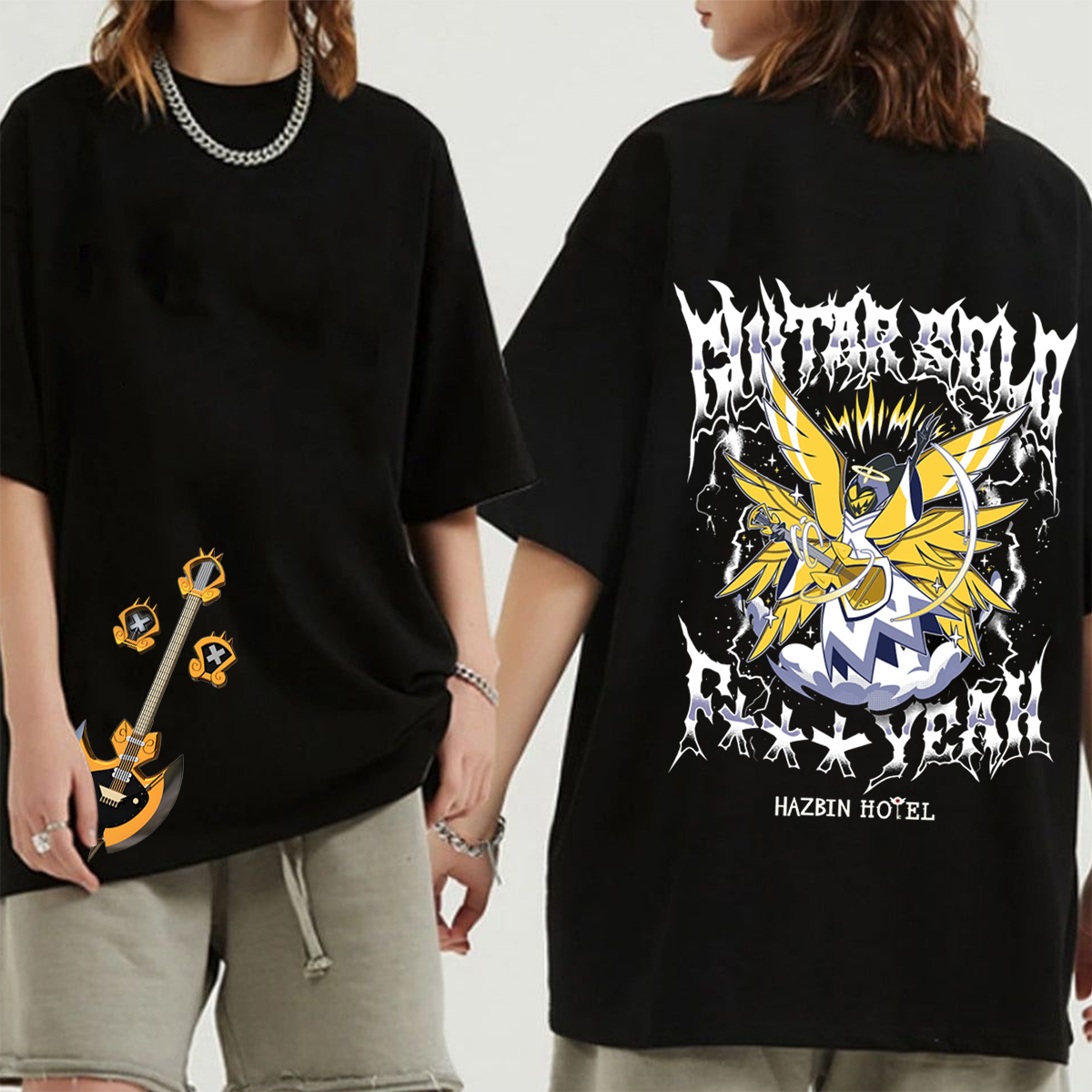 Hazbin Hotel Guitar Solo Adam Mineral Oversized Unisex T-shirt/Crewneck/Hoodie