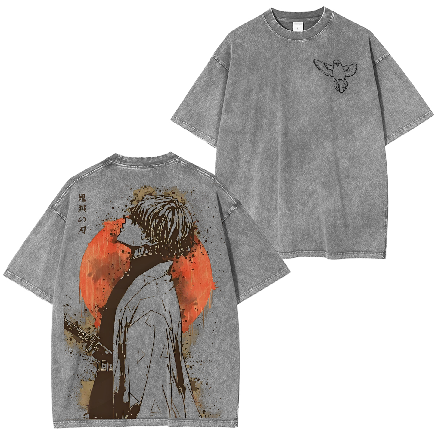Demon Slayer Kimetsu no Yaiba Anime Washed T-Shirt
