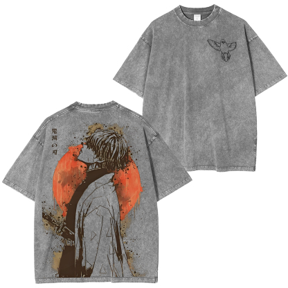 Demon Slayer Kimetsu no Yaiba Anime Washed T-Shirt