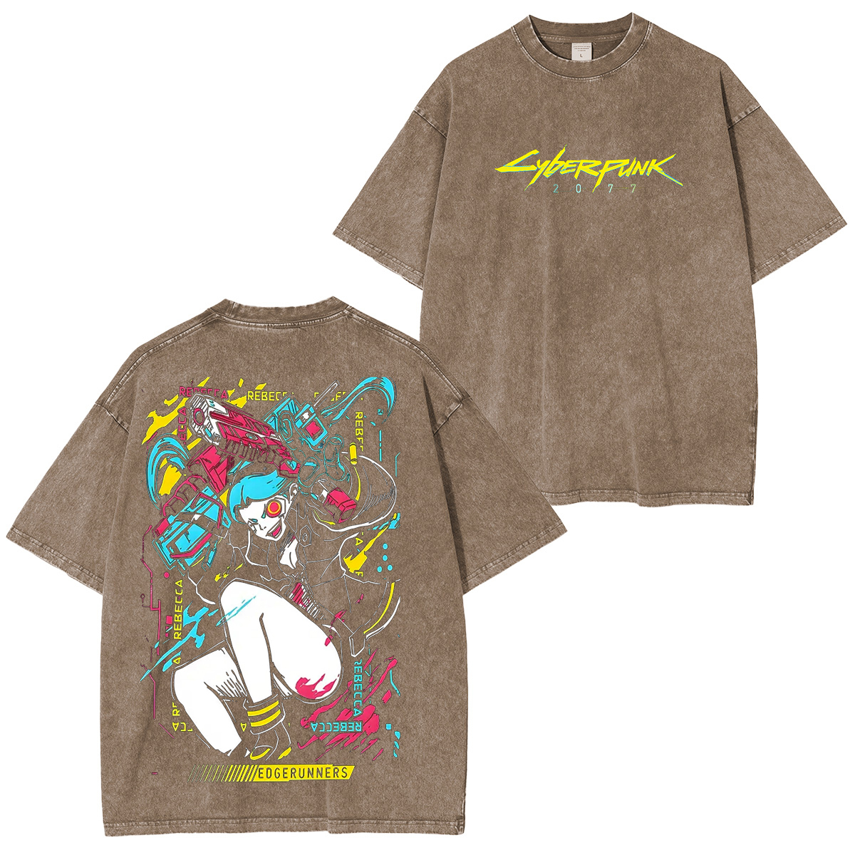 Rebeca Printed Unisex Washed T-Shirt