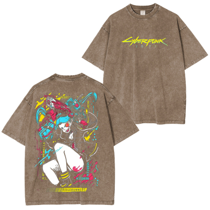 Rebeca Printed Unisex Washed T-Shirt