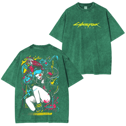 Rebeca Printed Unisex Washed T-Shirt