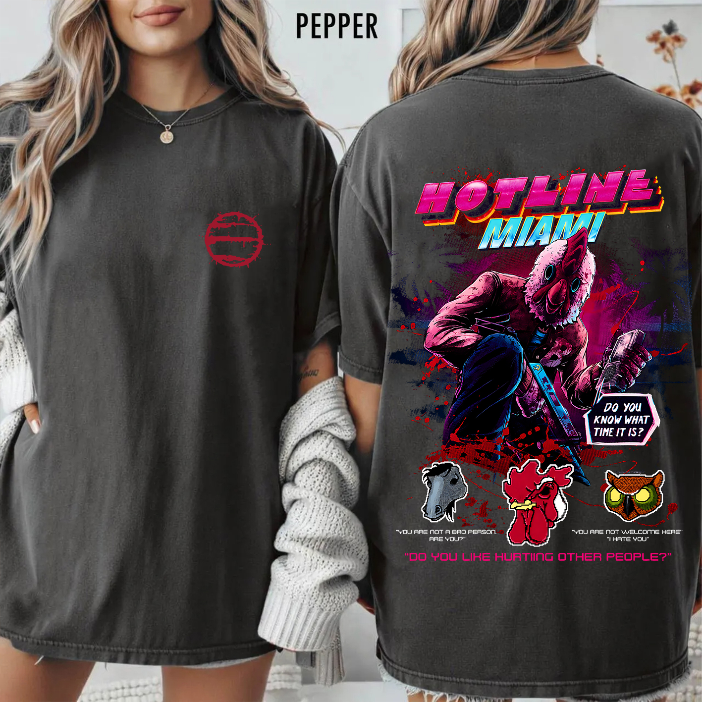Hotline Miami Unisex Washed T-Shirt