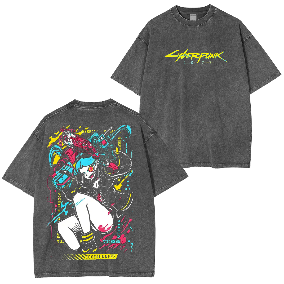 Rebeca Printed Unisex Washed T-Shirt