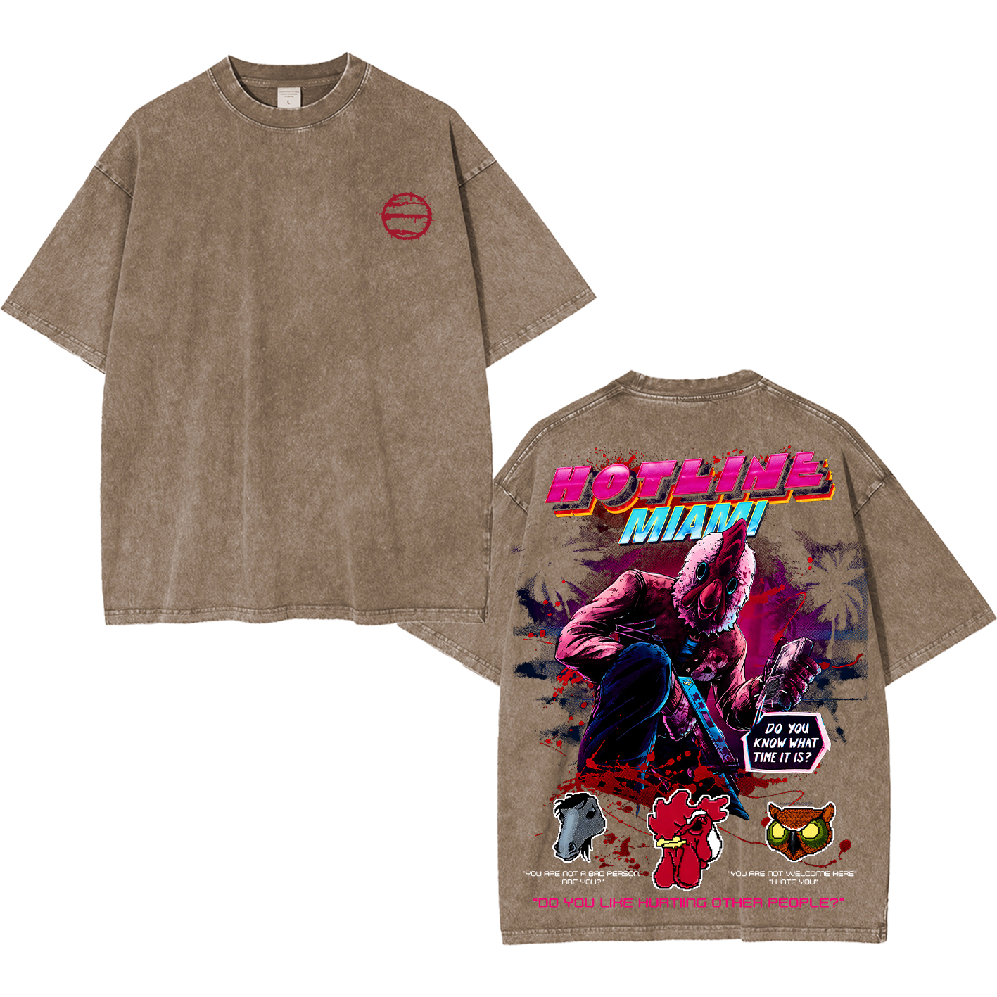 Hotline Miami Unisex Washed T-Shirt