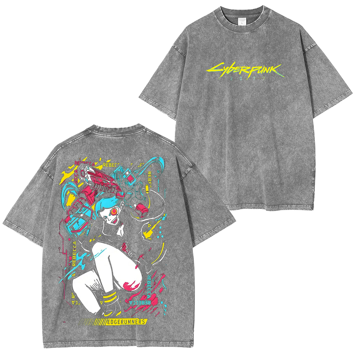 Rebeca Printed Unisex Washed T-Shirt