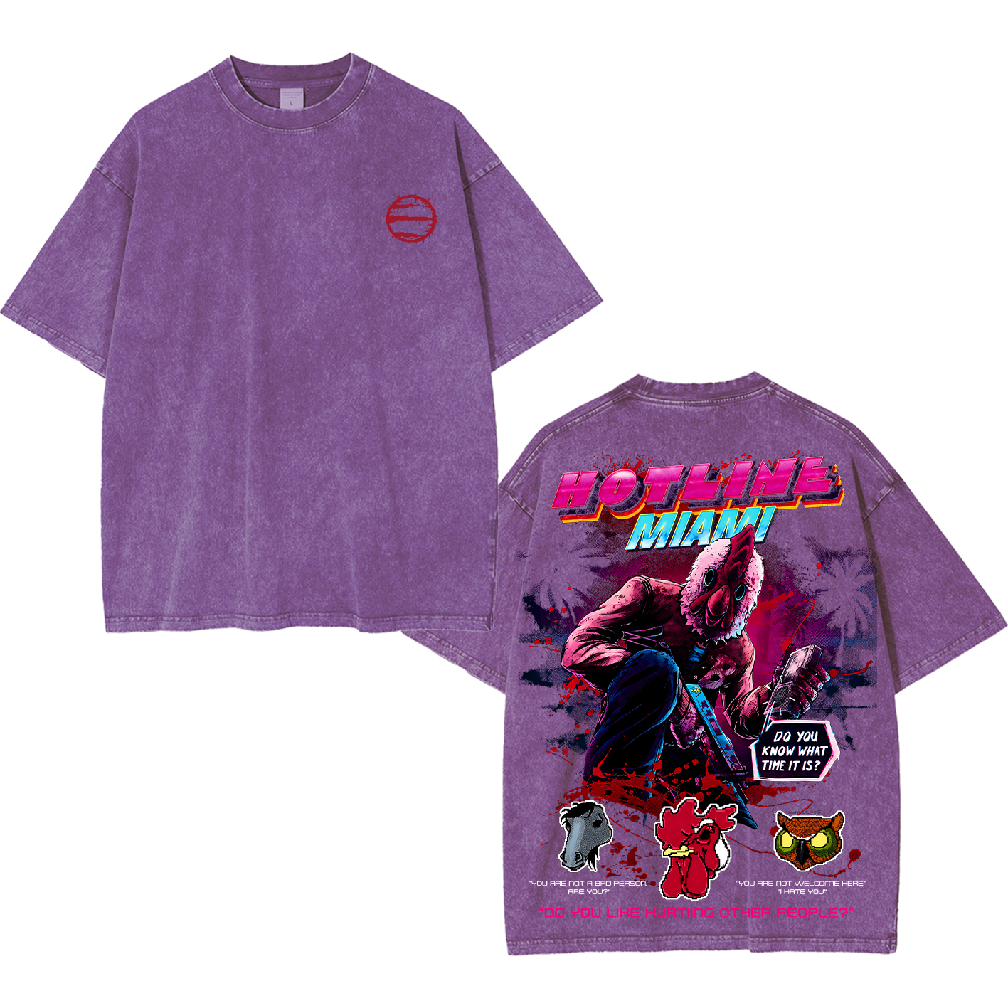 Hotline Miami Unisex Washed T-Shirt