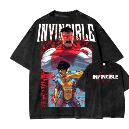 Invincible Unisex Fit Washed T-Shirt 2503012636