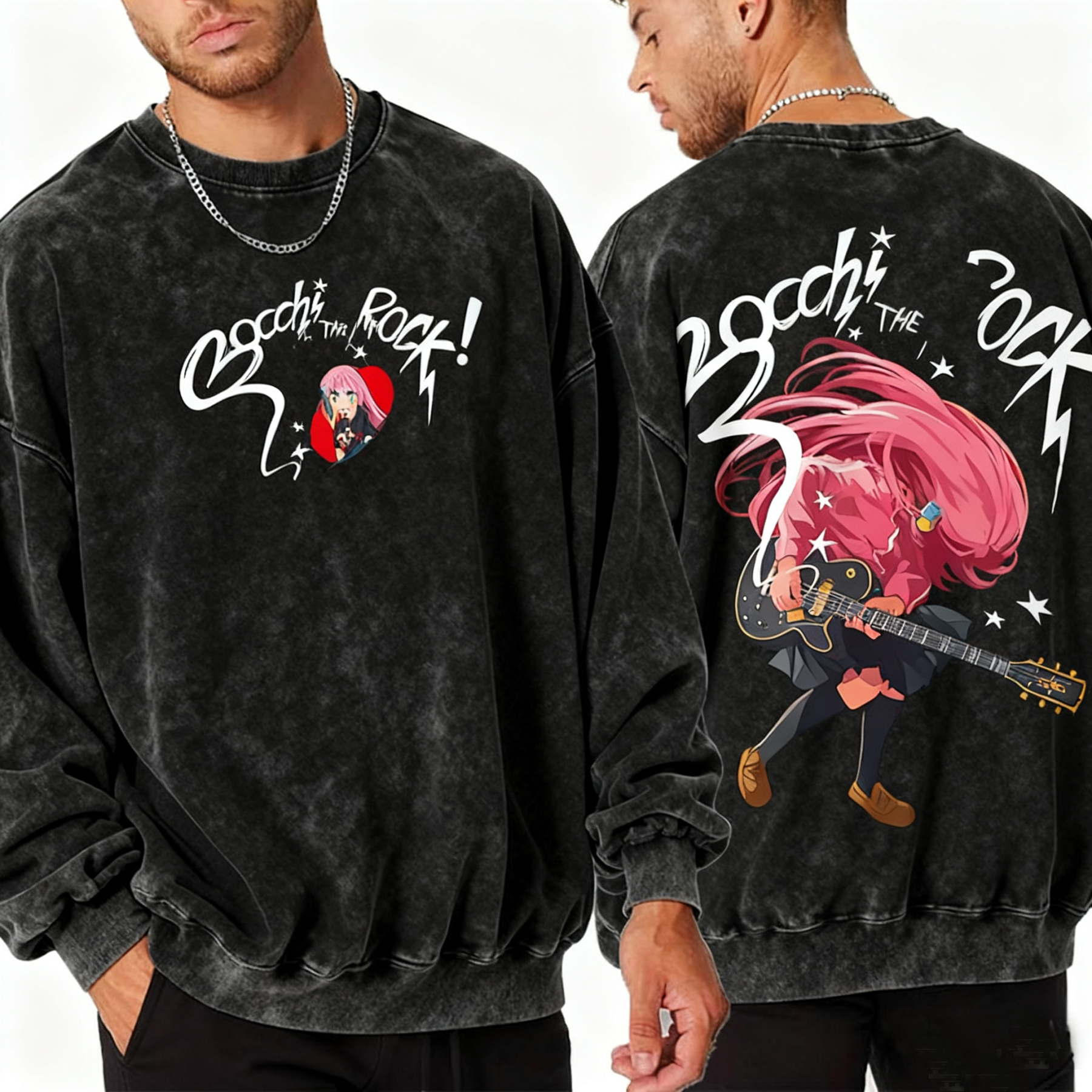 Bocchitherock Unisex Washed Crewneck Sweatshirt