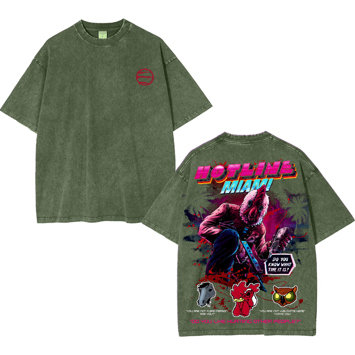 Hotline Miami Unisex Washed T-Shirt