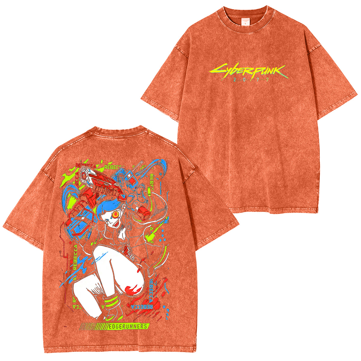 Rebeca Printed Unisex Washed T-Shirt