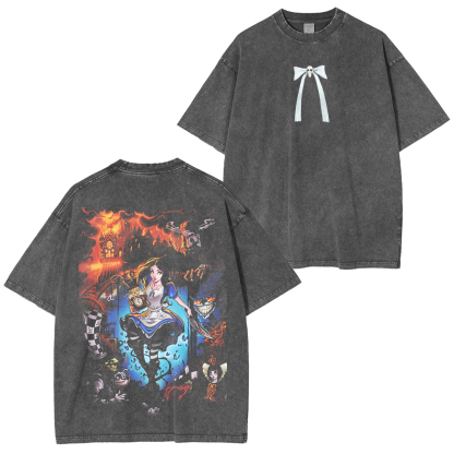 Alice Madness Returns Horror Game  Washed T-shirt/Crewneck/Hoodie
