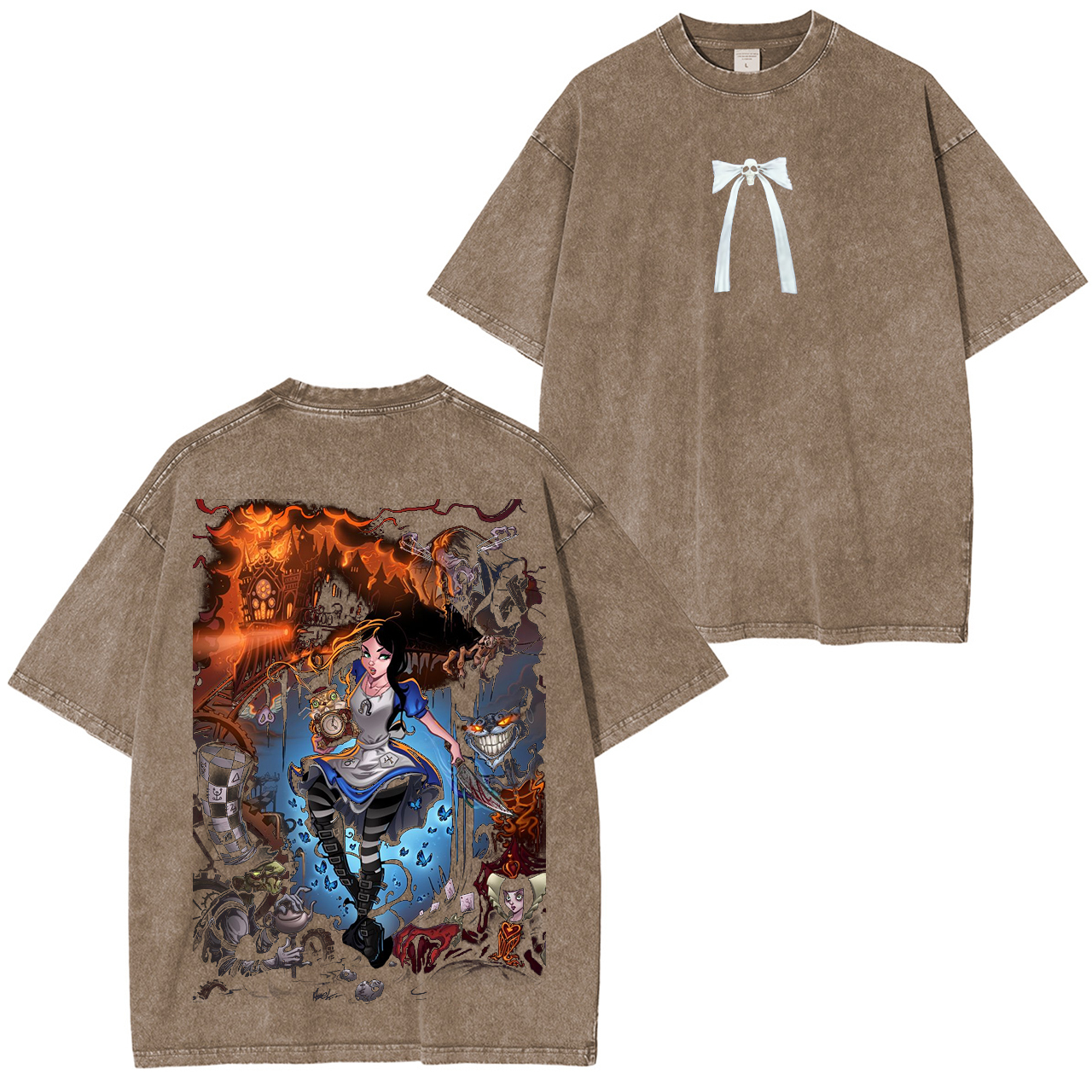 Alice Madness Returns Horror Game  Washed T-shirt/Crewneck/Hoodie