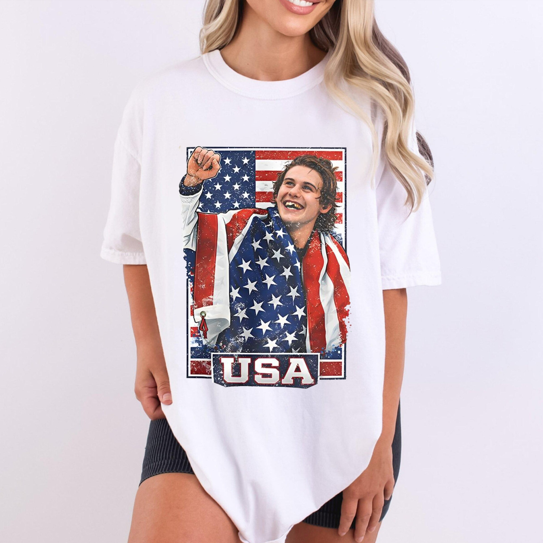 Jack Hughes USA Hockay Patriotic Hockey Fan Unisex Shirts/Crewneck/Hoodie