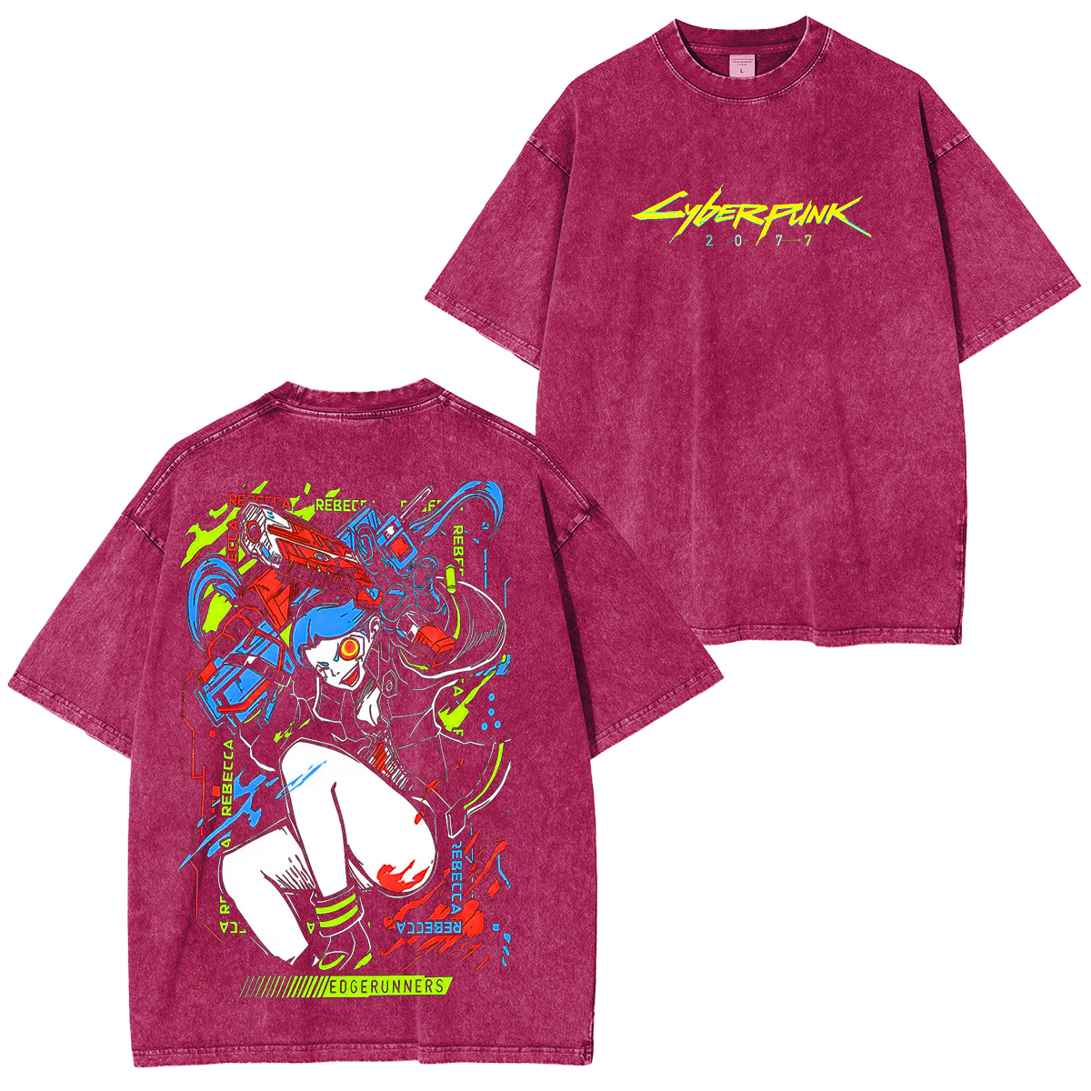 Rebeca Printed Unisex Washed T-Shirt