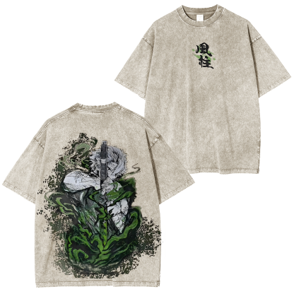 Demon Slayer Sanemi Unisex Washed T-Shirt