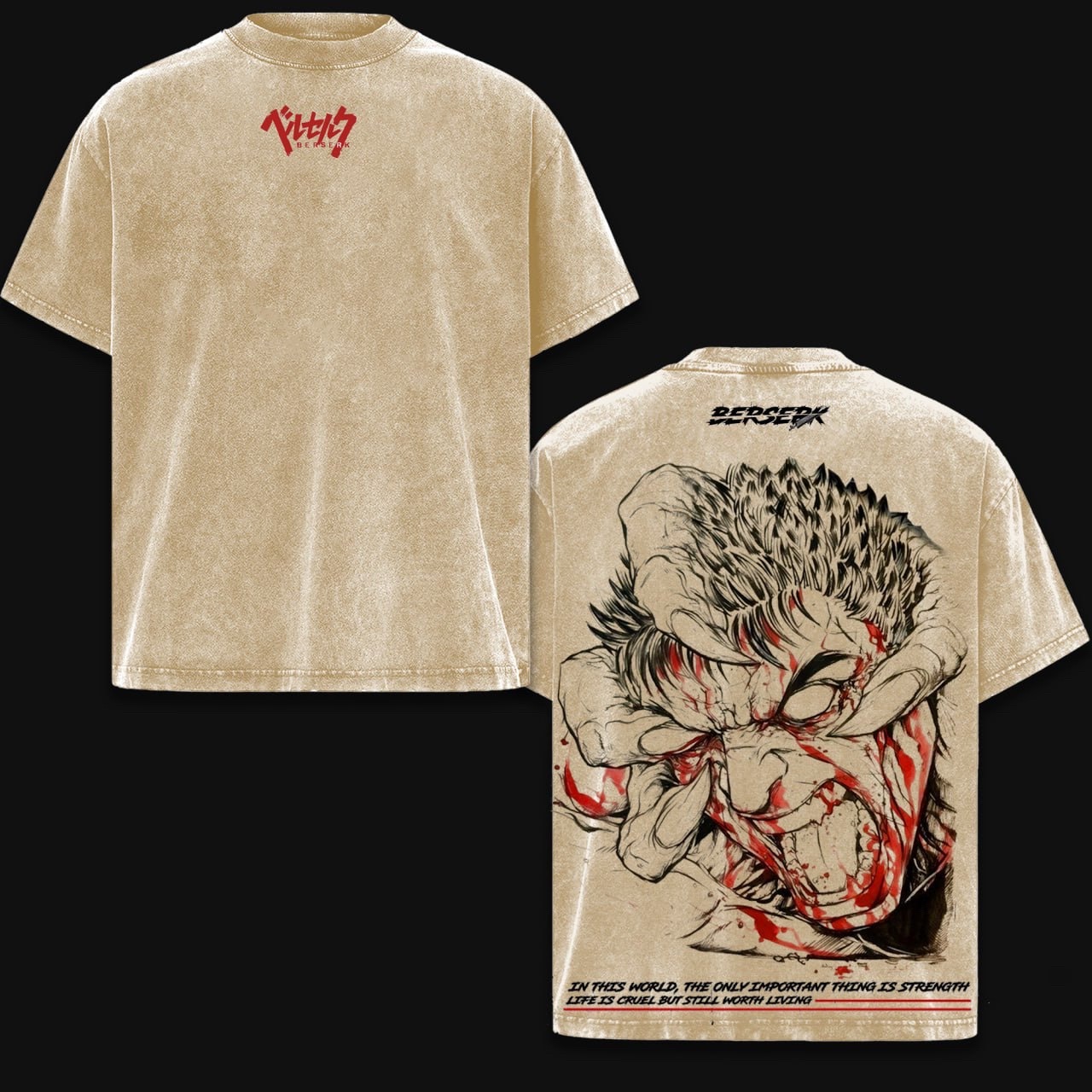 Black Clover Anime Double Vintage Washed T-shirt/Crewneck/Hoodie