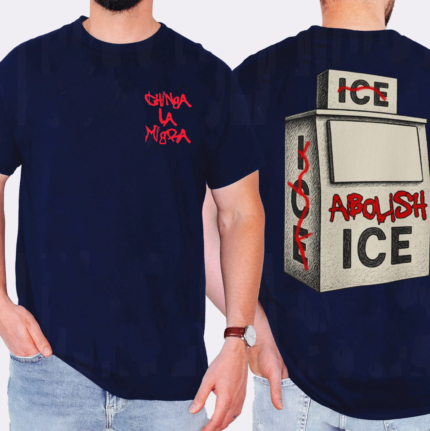 Abolish Ice Machine - Chinga La Migra Unisex T-shirt/Crewneck/Hoodie